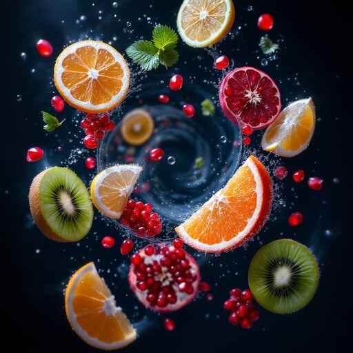 Floating Fruit Symphony