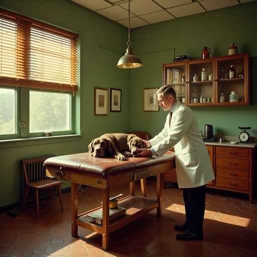 Compassionate Retro Veterinarian Compassionate Retro Veterinarian