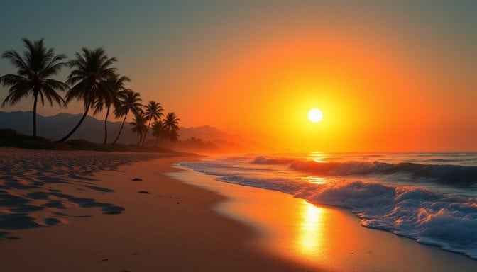 Paradise At Sunset