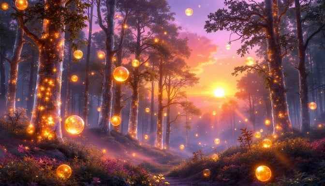 Magical Forest Sunset Magical Forest Sunset