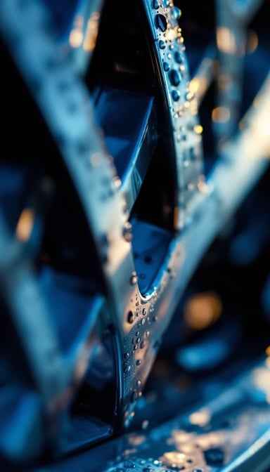Crystalline Blue Droplets