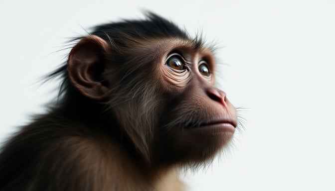 Contemplative Chimp Portrait Contemplative Chimp Portrait
