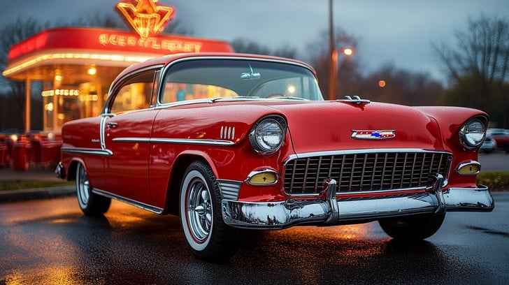 Vintage red Chevrolet
