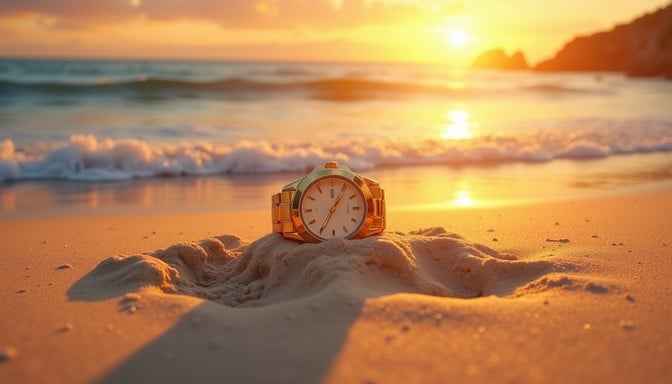 Golden Sunset Timepiece Golden Sunset Timepiece