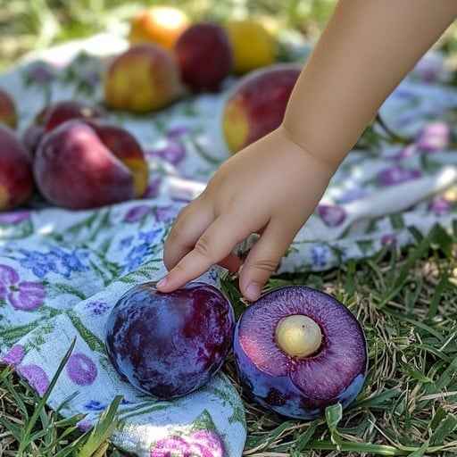 Child Picking Plum