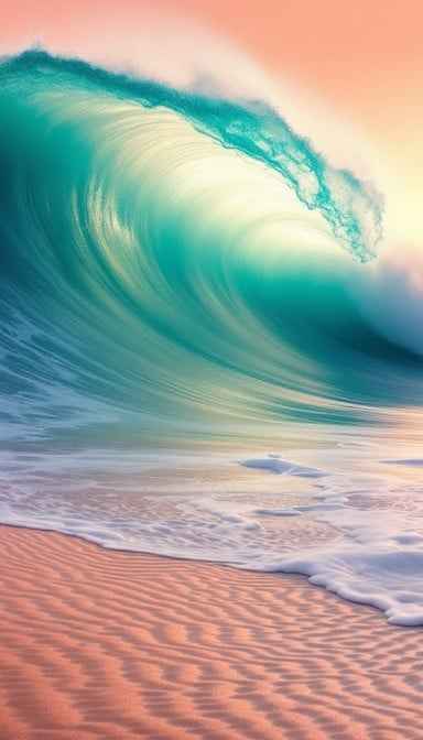 Turquoise Wave Breaks