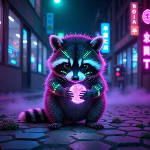 Neon Raccoon Bandit Neon Raccoon Bandit