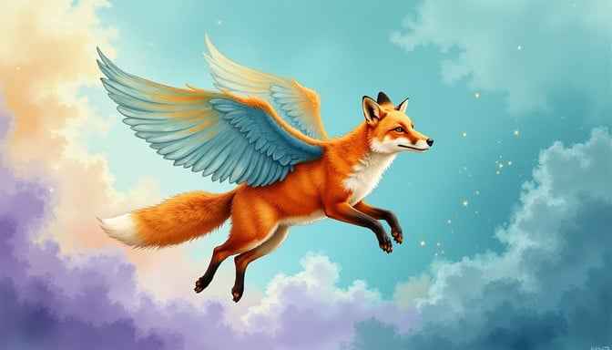 Ethereal Fox Soars
