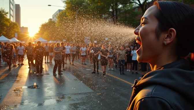 Protest water spray