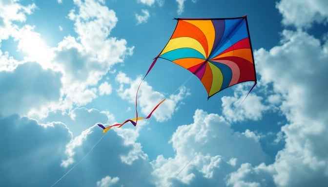 Colorful Kite Soaring