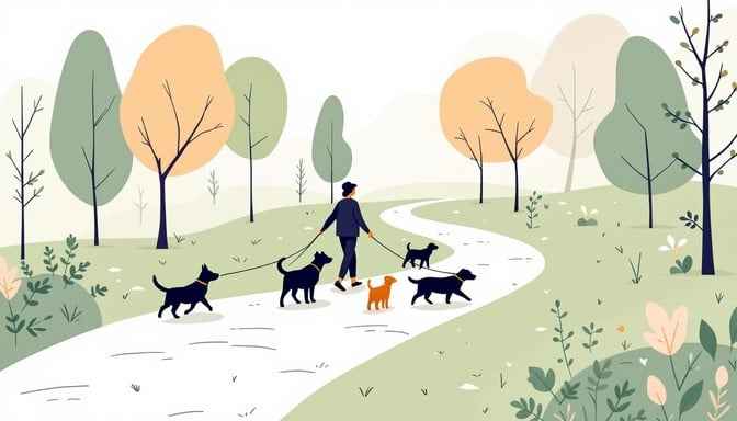 Peaceful Dog Walk