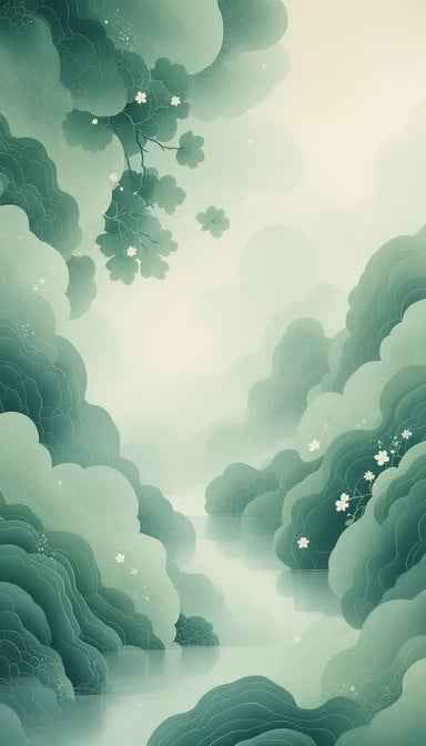 Misty Green Landscape