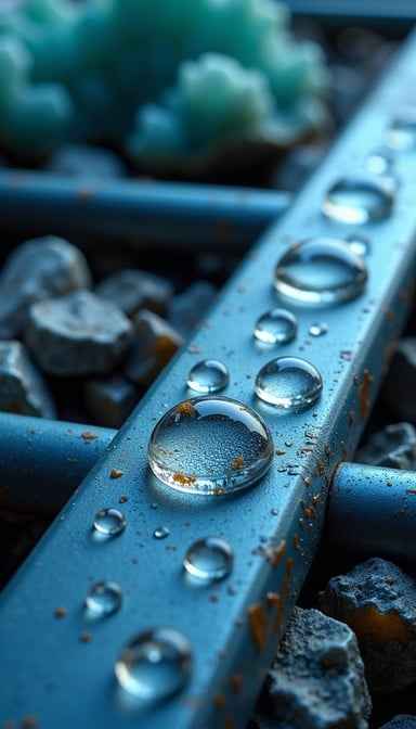 Dewdrops Reflecting Blue