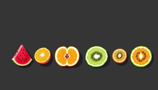 Colorful Fruit Slices Colorful Fruit Slices
