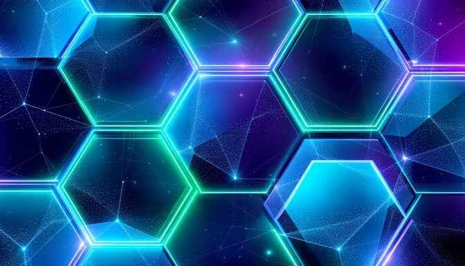 Glowing Hexagon Network Glowing Hexagon Network