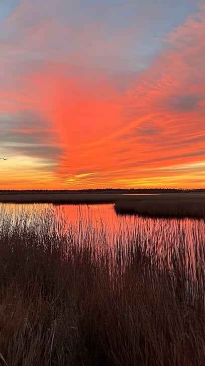 Fiery sunset sky Fiery sunset sky