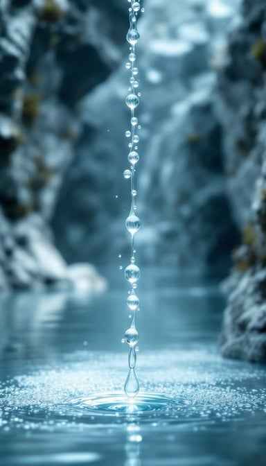 Cascading Aqua Droplets