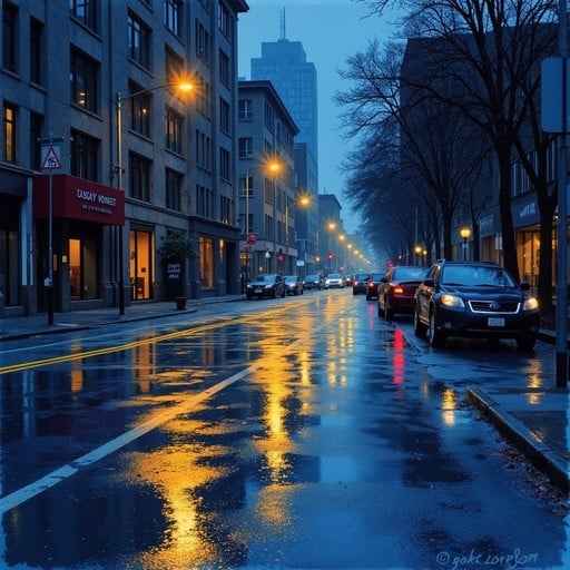 Reflective Rainy Night Reflective Rainy Night