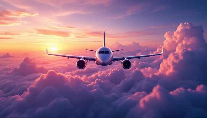 Soaring Through Sunset