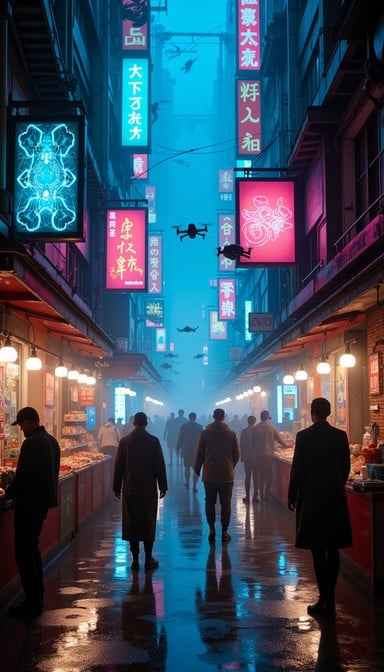 Neon Market Abyss