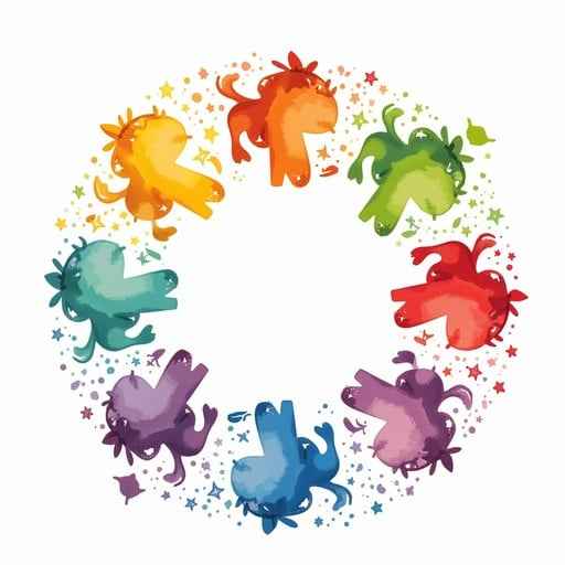 Dancing Color Creatures