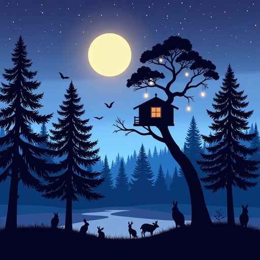 Moonlit Forest Treehouse Moonlit Forest Treehouse