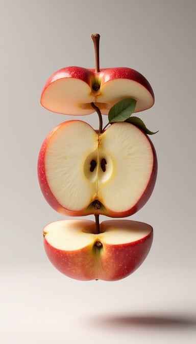 Deconstructed Red Apple