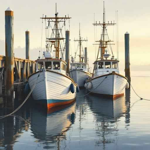 Peaceful Harbor Sunset