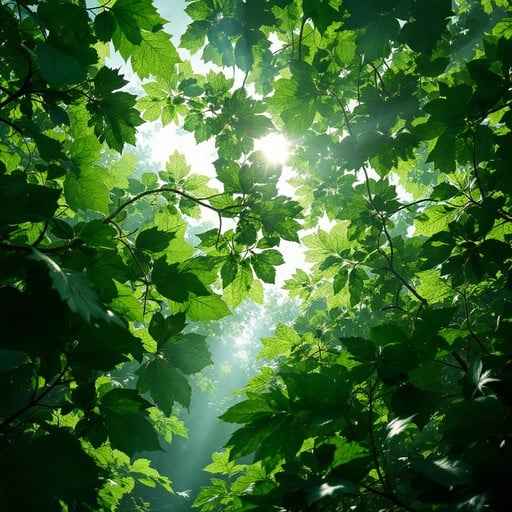 Sunlit Forest Canopy