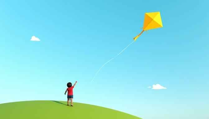 Joyful kite flying Joyful kite flying