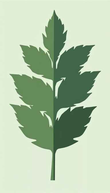 Geometric Leaf Silhouette Geometric Leaf Silhouette