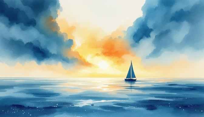 Sunset Sailing Serenity