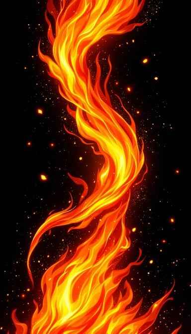 Spiraling Anime Flames