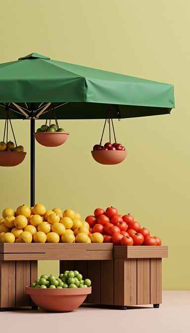 Geometric Fruit Stand