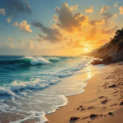 Sunset Beach Waves