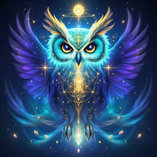 Cosmic Owl Guardian