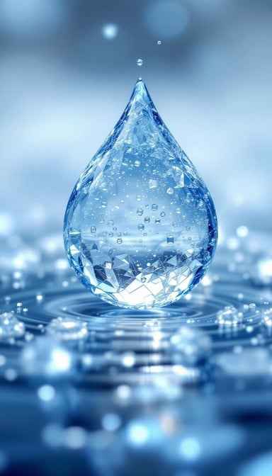 Crystalline Water Drop