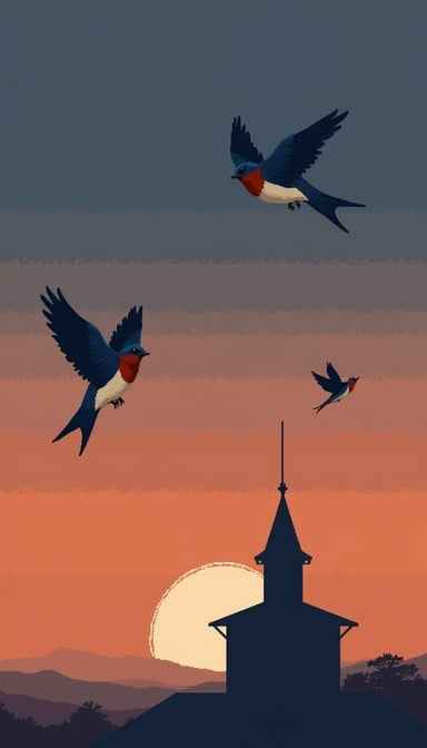 Swallows At Dusk Swallows At Dusk