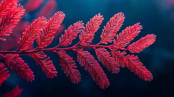 Vibrant red fern Vibrant red fern