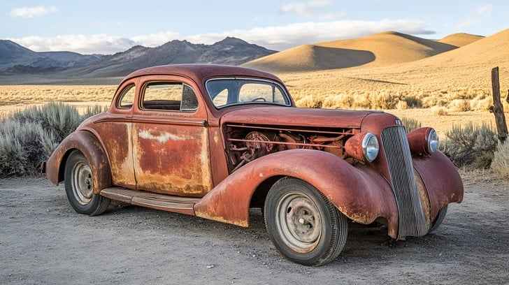 Vintage Deserted Car