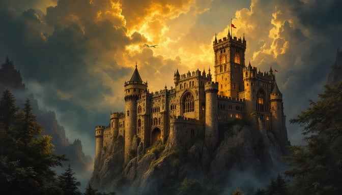 Majestic Castle Sunset Majestic Castle Sunset