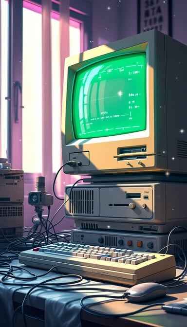 Retro Computer Glow Retro Computer Glow