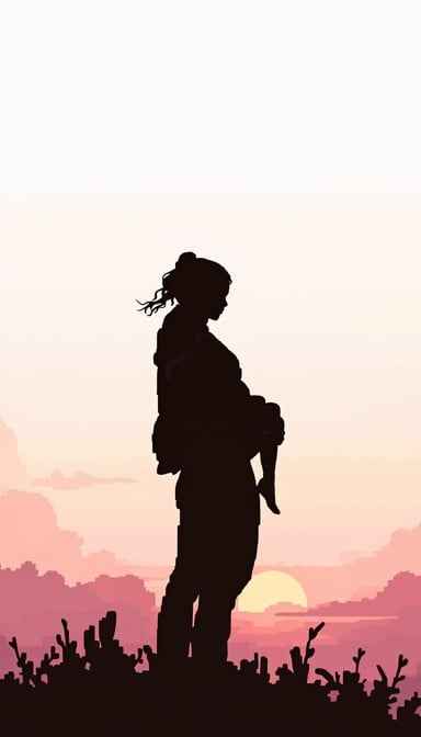 Sunset Silhouette Standing