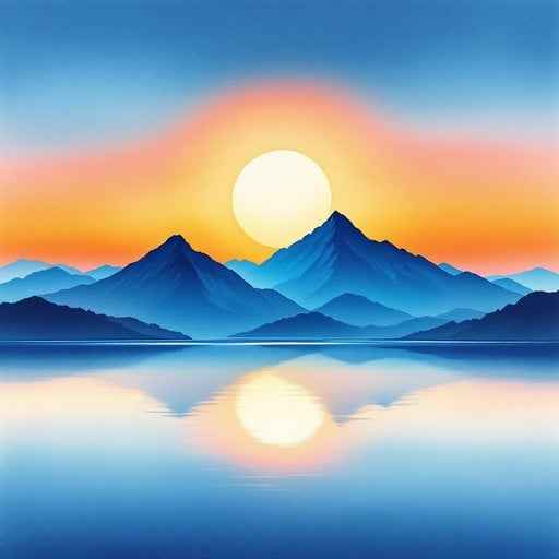 Peaceful Mountain Sunset Peaceful Mountain Sunset