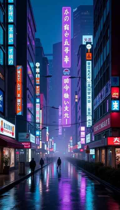 Neon Tokyo Reflections