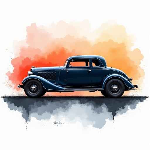 Classic Watercolor Silhouette