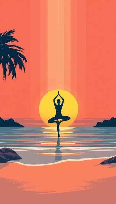 Sunset Yoga Silhouette