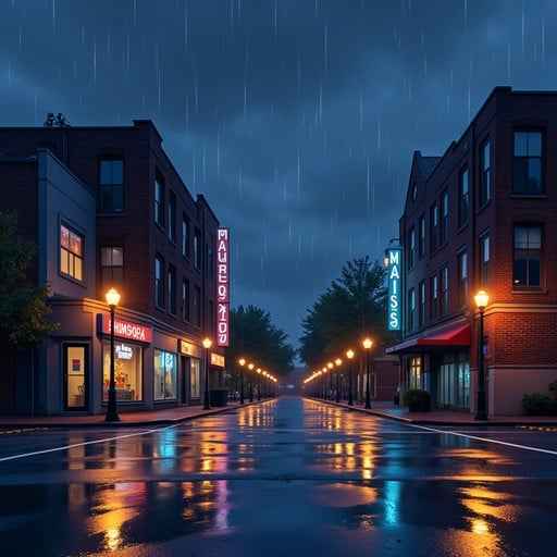 Rainy Urban Reflections Rainy Urban Reflections
