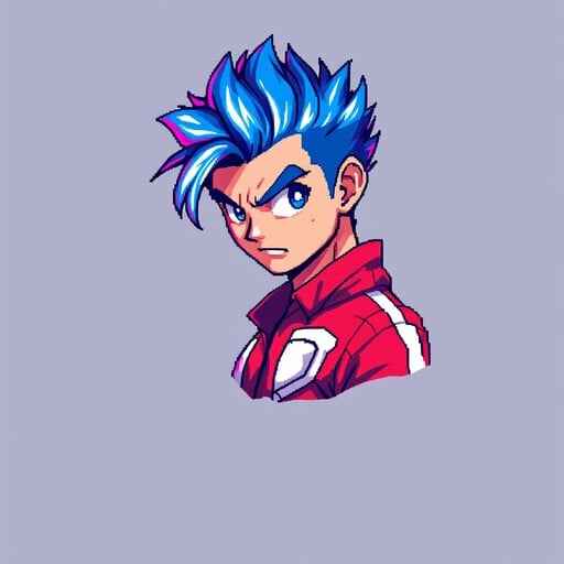 Blue-Haired Fighter