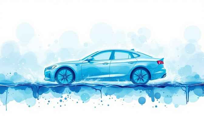 Flowing Car Silhouette